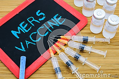 MERS-Cov Vaccination concept Stock Photo