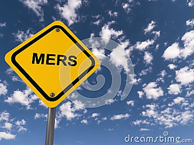 Mers traffic sign Stock Photo