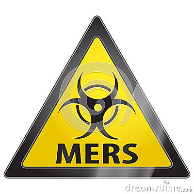 MERS virus warning sign Vector Illustration