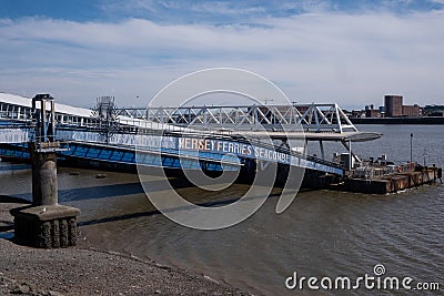 Mersey Ferry slipway at Seacombe Wirral July 2020 Editorial Stock Photo