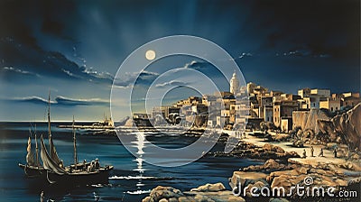 Mersin embankment in ancient times Stock Photo