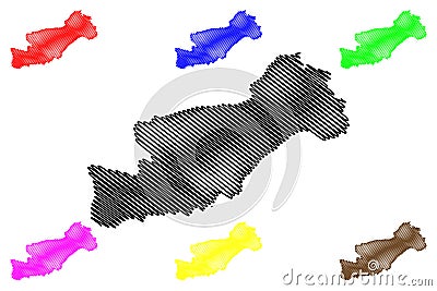 Mersin map vector Vector Illustration