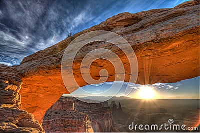 Mesa arch sunrise Stock Photo