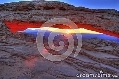 Mesa arch sunrise, canyonlands, moab, utah Stock Photo