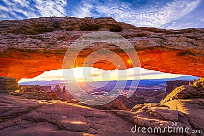 Mesa Arch at Sunrise Stock Photo