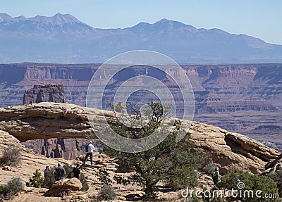 Mesa Arch View Editorial Stock Photo