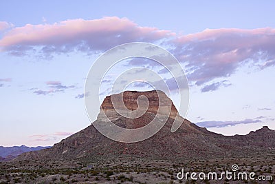 Mesa in Big Bend National Park, Texas Stock Photo