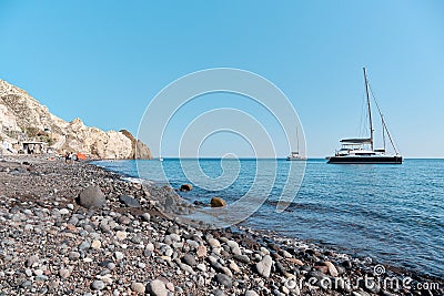 Mesa Pigadia beach, Akrotiri, Santorini, Greece Stock Photo
