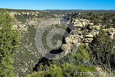 Navajo Canyon in Mesa Verde National Park Stock Photo