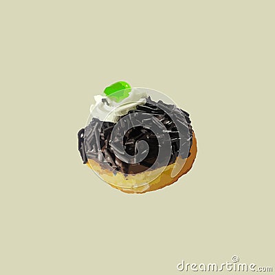 Meses chocolate donut cake illustration vector Vector Illustration