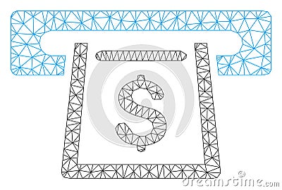 Cashout Slot Polygonal Frame Vector Mesh Illustration Vector Illustration