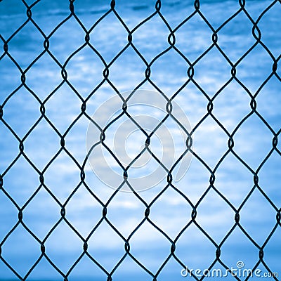 Mesh fence Stock Photo