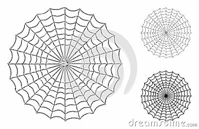 Spider Web Vector Mesh Network Model and Triangle Mosaic Icon Vector Illustration