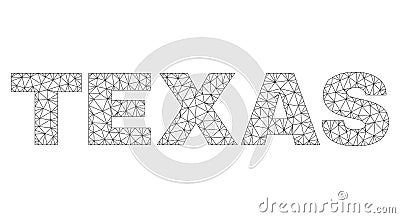 Polygonal 2D TEXAS Text Tag Vector Illustration