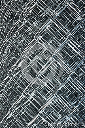 Meshed fence, wire mesh, wire netting, rabitz, rolled fencing Stock Photo