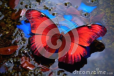 Mesmerising butterfly photography created with generative AI technology Stock Photo