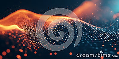 A mesmerizing abstract background with intricate fractal patterns, pulsating with radiant neon Stock Photo