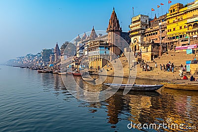 Mesmerizing Ancient varanasi city. Generate AI Stock Photo