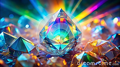 Mesmerizing Background Featuring Prismatic Array of Colors Stock Photo