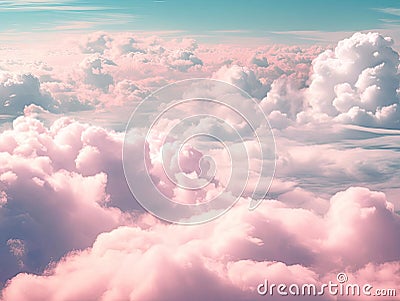 Ethereal cloudscape with soft pastel colors Stock Photo