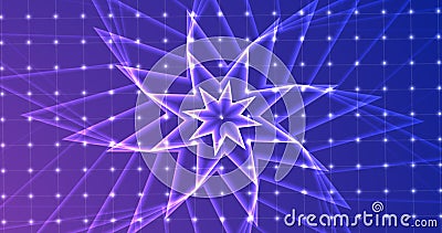 Mesmerizing creative infinite generating flower starburst polygon. Stock Photo