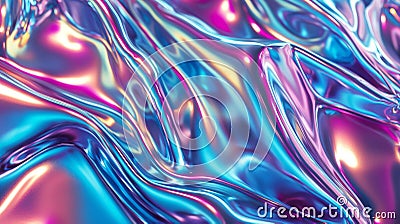 Mesmerizing display of colors is reflecting on a metallic surface, creating a captivating visual experience. The smooth Stock Photo