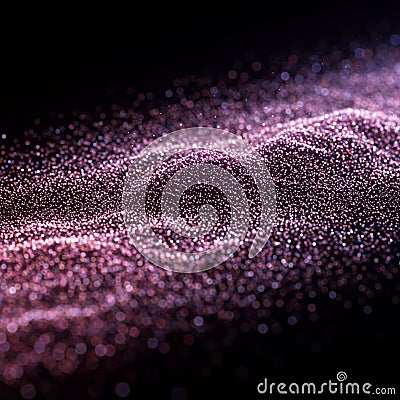 A mesmerizing display of countless shimmering particles creates a cosmic Stock Photo