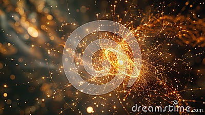 A mesmerizing display of quantum fireworks each spark a new particle being born Stock Photo