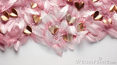 Mesmerizing Elegance: A Luxurious Love Affair Adorned with Pink Stock Photo