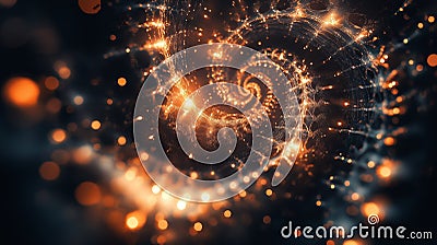 mesmerizing fractal design with luminous energy patterns, representing scientific exploration Stock Photo