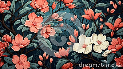 Mesmerizing Fractal Trees: Exploring Complexity in Digital Art Stock Photo