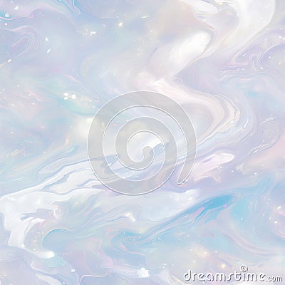 Pastel holographic swirls in a celestial marbled dreamscape. AI generated Stock Photo