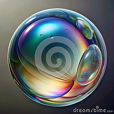 A mesmerizing image of a translucent bubble Stock Photo