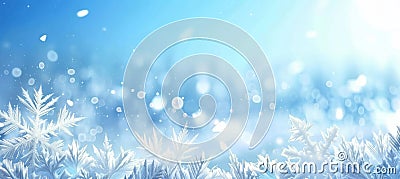 Mesmerizing intricate frost patterns on winter window creating a beautiful background Stock Photo