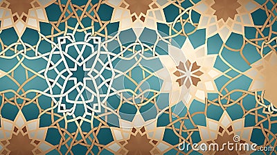 Mesmerizing Islamic Geometric Patterns: Seamless Vector Illustration in Rich Colors for Versatile Design Applications Cartoon Illustration