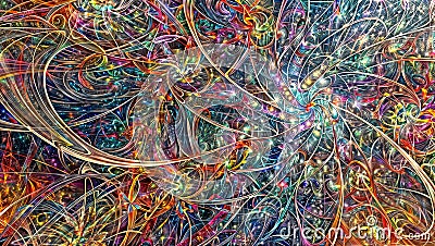 Mesmerizing Kaleidoscope: Complex Interlocking Shapes & Iridescent Effects, generative ai Stock Photo