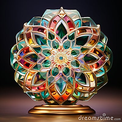 Mesmerizing Kaleidoscope Glasswork Stock Photo