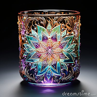 Mesmerizing Kaleidoscope Glasswork Stock Photo