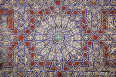 Azulejo Moroccan/Arabic Designs in Clay Stock Photo