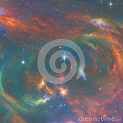 A mesmerizing pattern of swirling galaxies, nebulae, and celestial bodies, evoking a sense of cosmic wonder and exploration4, Ge Stock Photo