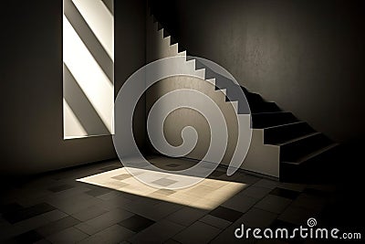 mesmerizing play of light and shadow on a textured surface, revealing hidden depths and nuances Stock Photo