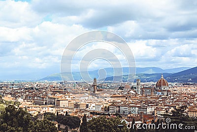 Mesmerizing shot of the beautiful cityscape of Florence in Italy Stock Photo