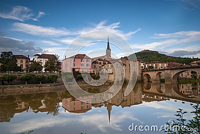 Mesmerizing shot of a Saint-Antonin-Noble-Val in the Tarn, France Stock Photo
