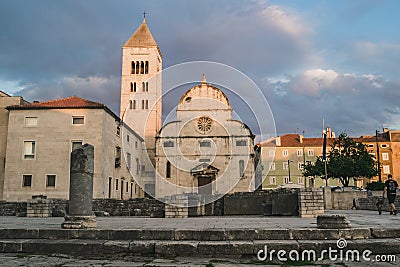 Mesmerizing shot of the St.Donatus church in Roman Forum captured in Zadar, Croatia Editorial Stock Photo