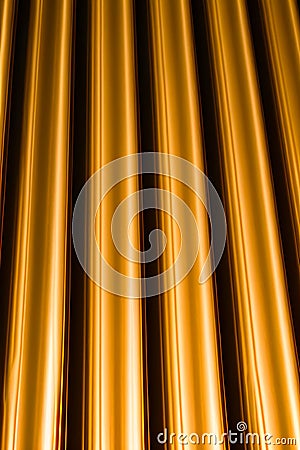 shiny corrugated gold sheet generated by ai Stock Photo