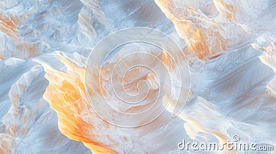 Mesmerizing top view of realistic desert dunes with striking patterns Stock Photo