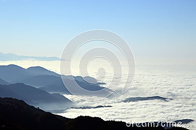 Mesmerizing view from Mussoorie Stock Photo