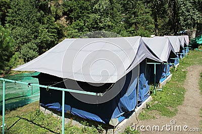 Mesmerizing view at Parvati river valley, Kasol, Himachal Pradesh, India. Stock Photo