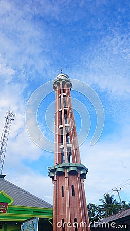 The mesmerizing view from the soaring minarets of the mosque provides an impressive panorama. Stock Photo