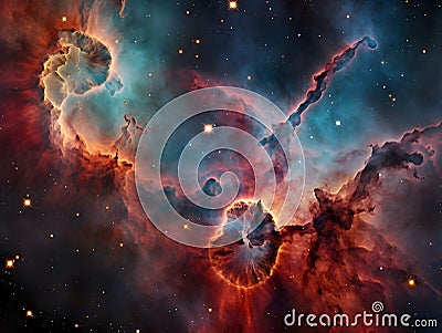 A colorful nebulas and stars Stock Photo